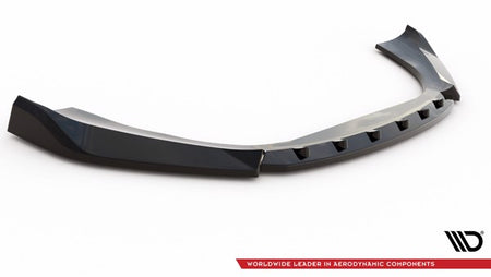 Maxton Front Splitter V.2 Porsche Macan Mk1 - Gloss Black