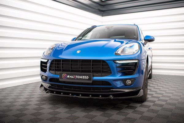 Maxton Front Splitter V.2 Porsche Macan Mk1 - Gloss Black