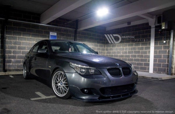 Maxton Front Splitter For BMW 5 E60 M-Pack - Gloss Black