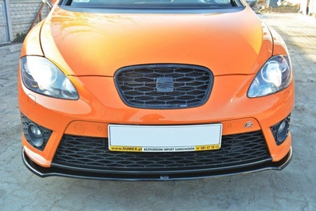 Maxton Front Splitter V.2 Seat Leon Mk2 Cupra / Fr (Facelift) - Gloss Black