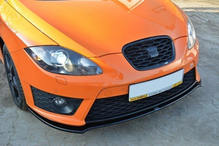 Maxton Front Splitter V.2 Seat Leon Mk2 Cupra / Fr (Facelift) - Gloss Black
