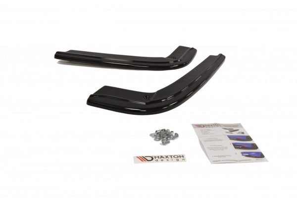 Maxton Rear Side Splitters For BMW 3 E92 Mpack - Gloss Black
