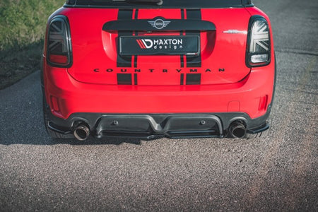 Maxton Central Rear Splitter Mini Countryman Mk2 F60 Jcw - Gloss Black