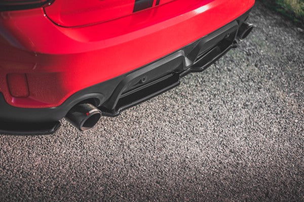 Maxton Central Rear Splitter Mini Countryman Mk2 F60 Jcw - Gloss Black
