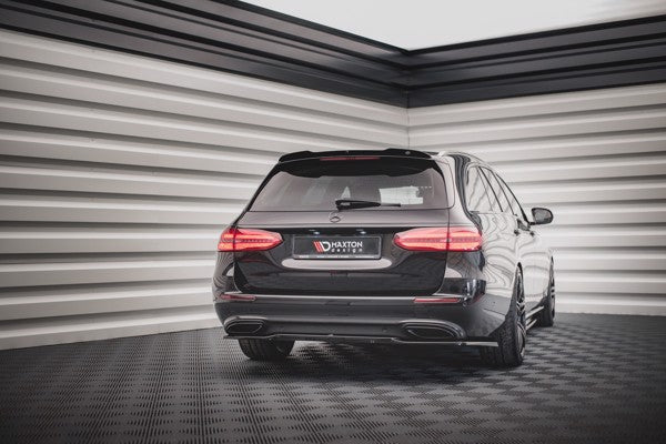 Maxton Central Rear Splitter For Mercedes-Benz E W213 - Gloss Black