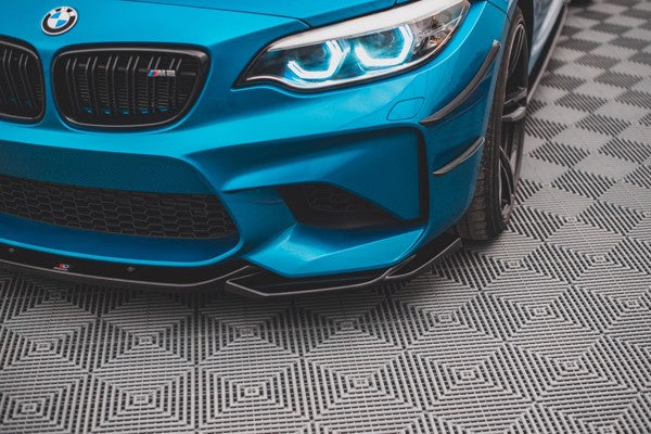 Maxton Front Splitter V.3 BMW M2 F87 - Gloss Black