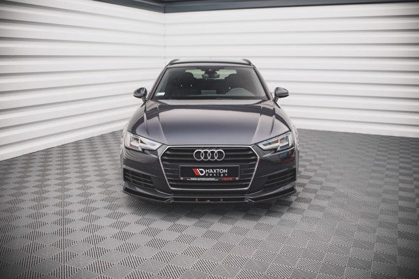 Maxton Front Splitter V.1 Audi A4 B9 - Gloss Black