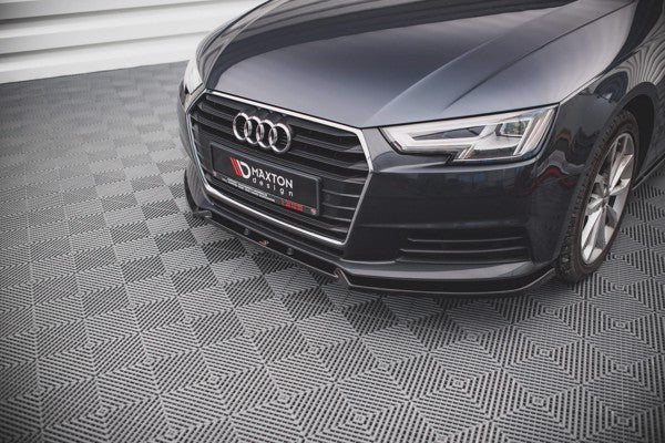 Maxton Front Splitter V.1 Audi A4 B9 - Gloss Black