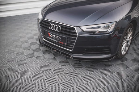 Maxton Front Splitter V.1 Audi A4 B9 - Gloss Black