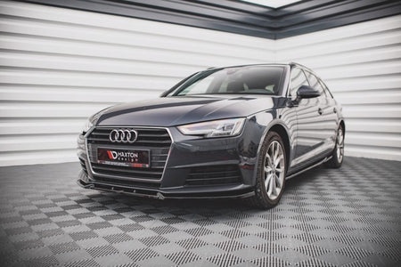 Maxton Front Splitter V.1 Audi A4 B9 - Gloss Black