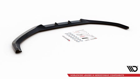 Maxton Front Splitter V.1 Audi A4 B9 - Gloss Black