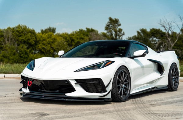 Maxton Front Splitter Chevrolet Corvette C8 - Gloss Black