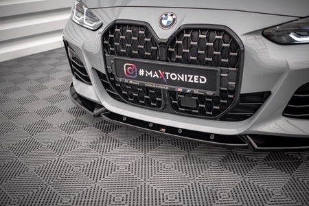 Maxton Front Splitter V.2 BMW 4 Gran Coupe M-Pack G26 - Gloss Black