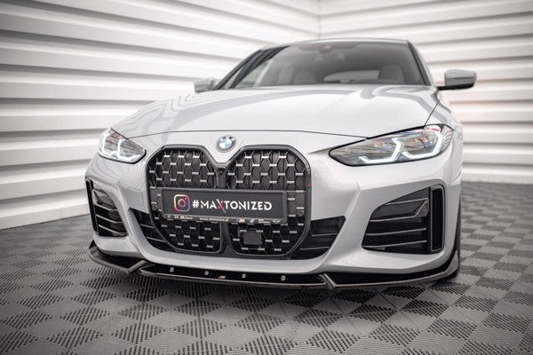 Maxton Front Splitter V.2 BMW 4 Gran Coupe M-Pack G26 - Gloss Black