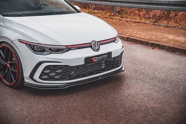 Maxton Front Splitter V.4 Volkswagen Golf 8 Gti - Gloss Black