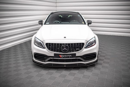 Maxton Front Splitter V.1 Mercedes-Amg C63 Coupe Amg Aero Pack C205 Facelift - Gloss Black