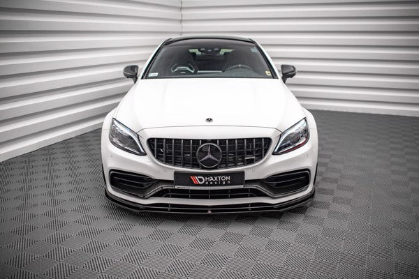 Maxton Front Splitter V.1 Mercedes-Amg C63 Coupe Amg Aero Pack C205 Facelift - Gloss Black