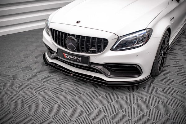 Maxton Front Splitter V.1 Mercedes-Amg C63 Coupe Amg Aero Pack C205 Facelift - Gloss Black