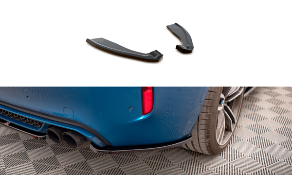 Maxton Rear Side Splitters BMW X6 M F86 - Gloss Black