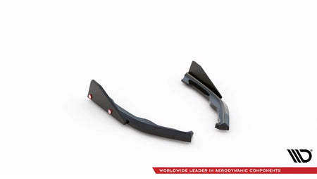 Maxton Rear Side Splitters V.2 + Flaps BMW 2 Coupe M-Pack G42 - Gloss Black