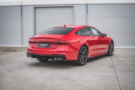 Maxton Rear Valance + Exhaust Ends Imitation Audi A7 C8 S-Line - Black