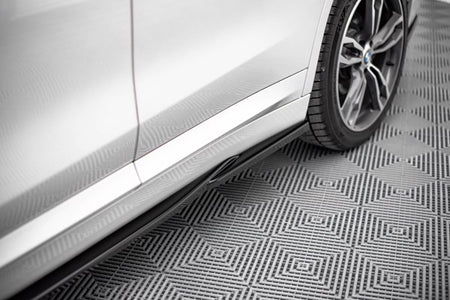 Maxton Side Skirts Diffusers BMW X1 M-Pack F48 - Gloss Black
