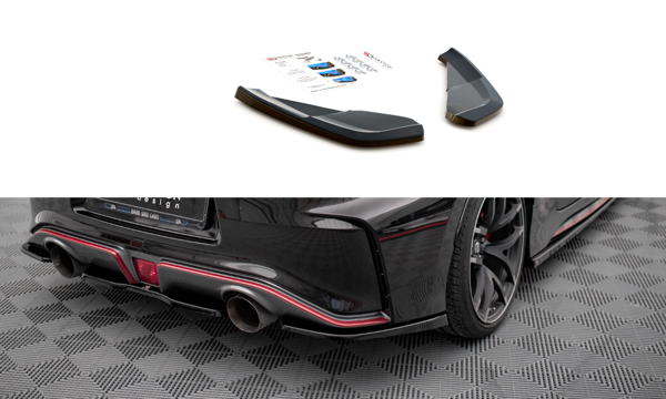 Maxton Rear Side Splitters Nissan 370Z Nismo Facelift - Gloss Black
