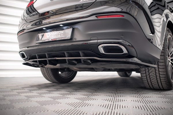 Maxton Central Rear Splitter (With Vertical Bars) Mercedes-Benz Gle Coupe Amg-Line C167 - Gloss Black