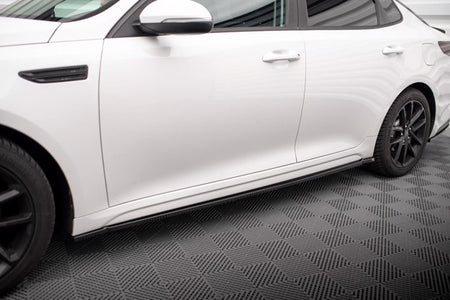 Maxton Side Skirts Diffusers Kia Optima Mk4 Facelift - Gloss Black