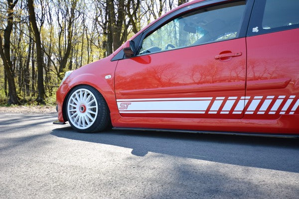 Maxton Side Skirts Diffusers Ford Fiesta St Mk6 - Gloss Black