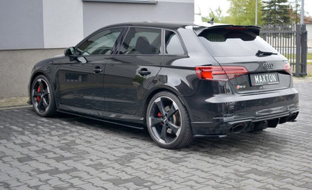 Maxton Side Skirts Diffusers Audi RS3 8V Fl Sportback - Gloss Black