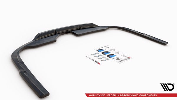 Maxton Central Rear Splitter Audi A6 S-Line Avant C8 - Gloss Black
