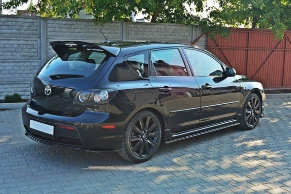 Maxton Rear Side Splitters Mazda 3 Mps Mk1 (Preface) - Gloss Black