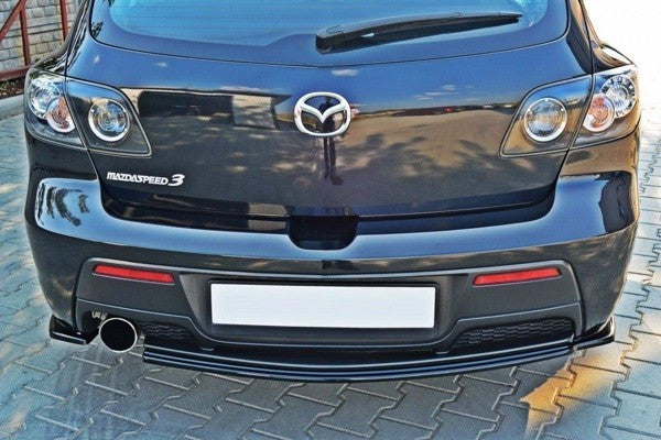 Maxton Rear Side Splitters Mazda 3 Mps Mk1 (Preface) - Gloss Black