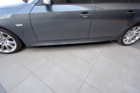 Maxton Side Skirts Diffusers For BMW 5 E60/61 M-Pack - Gloss Black