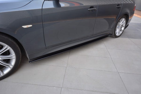 Maxton Side Skirts Diffusers For BMW 5 E60/61 M-Pack - Gloss Black