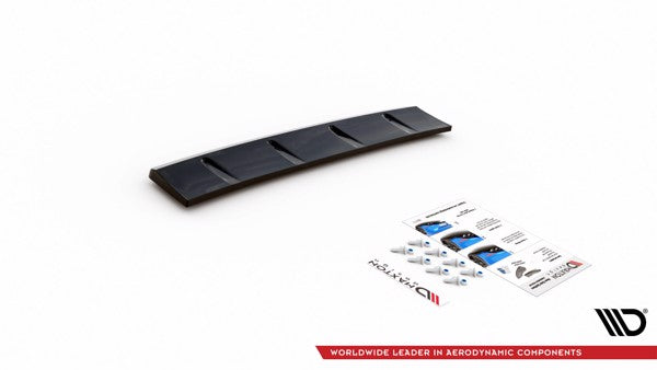 Maxton Central Rear Splitter For Hyundai I30 N Hatchback Mk3 Facelift - Gloss Black