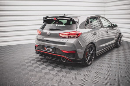 Maxton Central Rear Splitter For Hyundai I30 N Hatchback Mk3 Facelift - Gloss Black