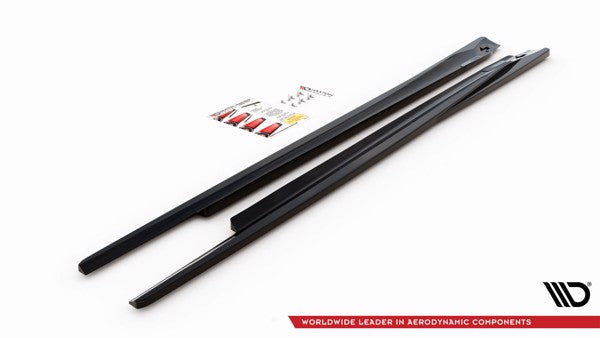 Maxton Side Skirts Diffusers Opel Astra Gtc Opc-Line J - Gloss Black