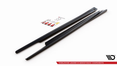Maxton Side Skirts Diffusers Opel Astra Gtc Opc-Line J - Gloss Black
