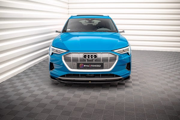 Maxton Front Splitter V.1 Audi E-Tron - Gloss Black