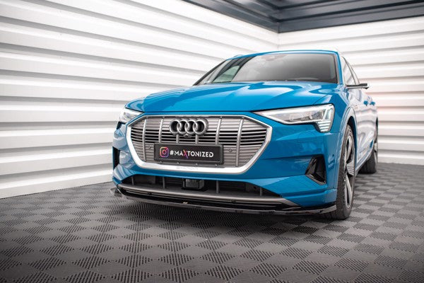 Maxton Front Splitter V.1 Audi E-Tron - Gloss Black