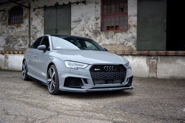 Maxton Front Splitter V.2 Audi RS3 8V Fl Sedan - Gloss Black