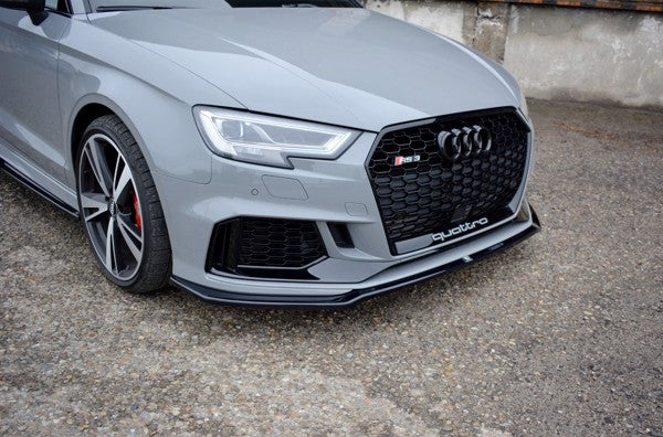 Maxton Front Splitter V.2 Audi RS3 8V Fl Sedan - Gloss Black