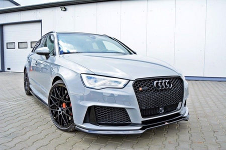 Maxton Front Splitter V.1 Audi RS3 8V Sportback - Gloss Black