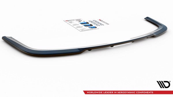 Maxton Central Rear Splitter (With Vertical Bars) Volkswagen Caddy Mk. 4 - Gloss Black