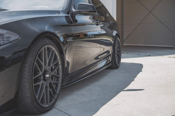 Maxton Side Skirts Diffusers V.2 BMW 5 F10/F11 M-Pack - Gloss Black