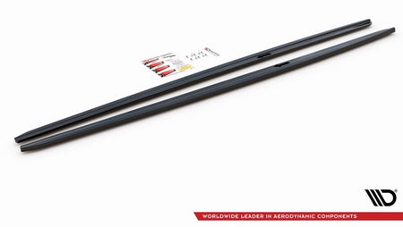 Maxton Side Skirts Diffusers V.2 BMW 5 F10/F11 M-Pack - Gloss Black