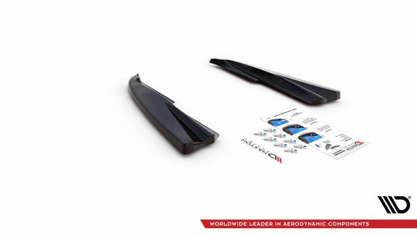 Maxton Rear Side Splitters Volvo S60 R-Design Mk2 - Gloss Black