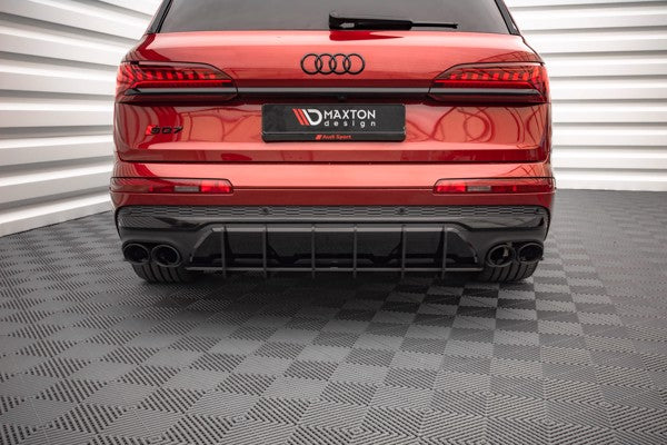 Maxton Street Pro Rear Diffuser Audi Sq7 /Q7 S-Line Mk2 (4M) Facelift  - Black